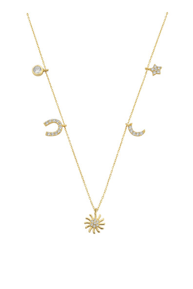 14 Ayar Altın Güneş Şans Kolye