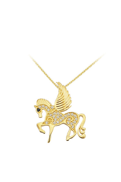 14 Ayar Altın Unicorn Kolye