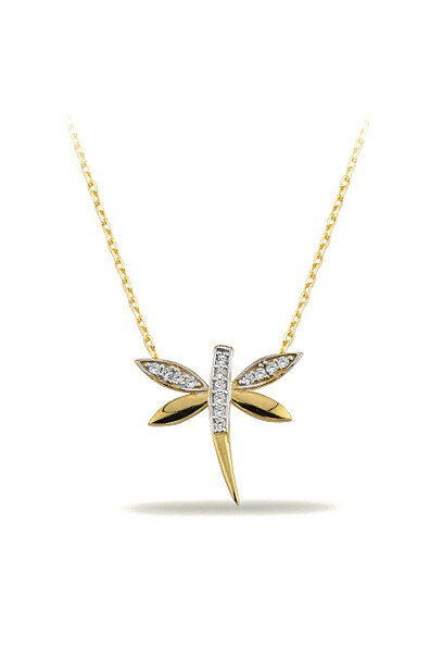 14 Ayar Altın Yusufçuk Kolye