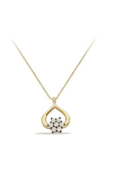 14 Ayar Altın Çiçek Kolye