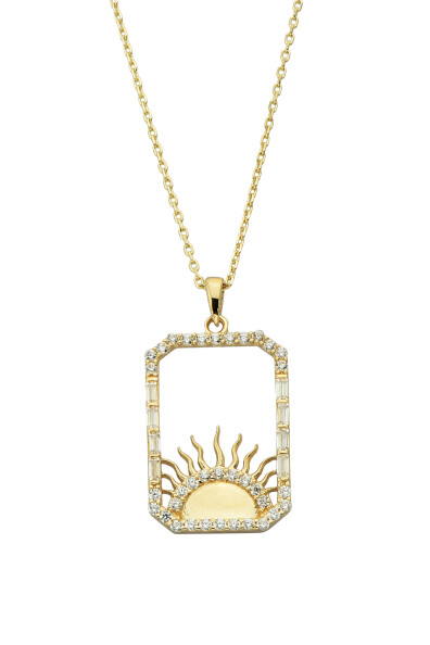 14 Ayar Altın Güneş Kolye