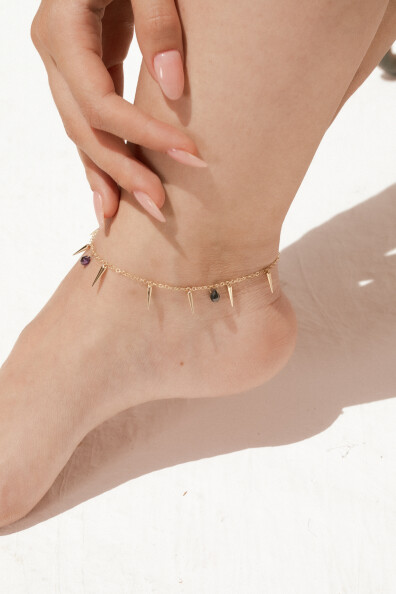 14 Ayar Altın Üçgen Halhal