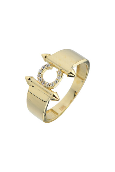 14 Ayar Altın C Harf Yüzük