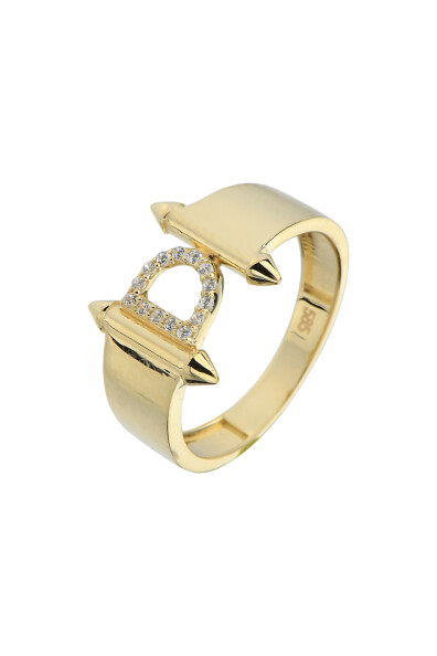 14 Ayar Altın D Harf Yüzük