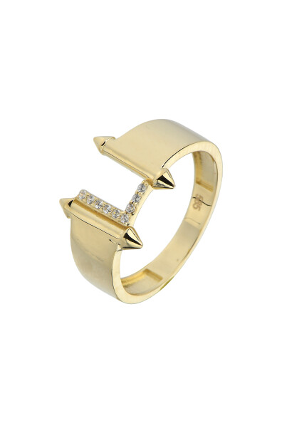 14 Ayar Altın L Harf Yüzük