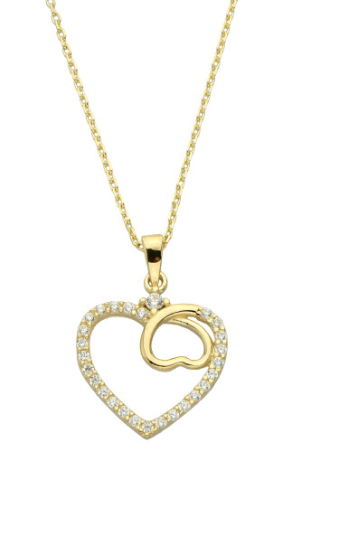 14 Ayar Altın Kalp Kolye