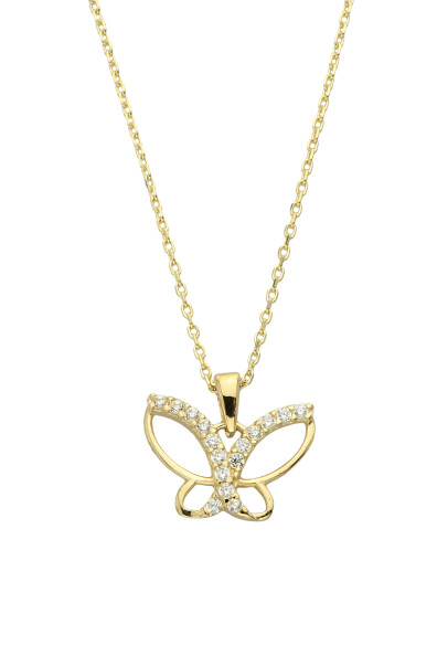 14 Ayar Altın Kelebek Kolye