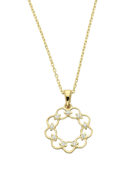 14 Ayar Altın Çiçek Kolye