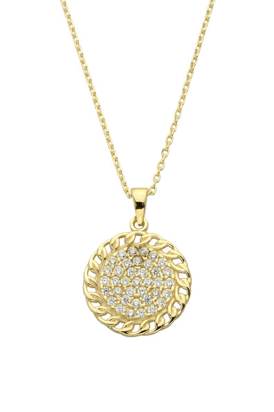 14 Ayar Altın Taşlı Halat Kolye