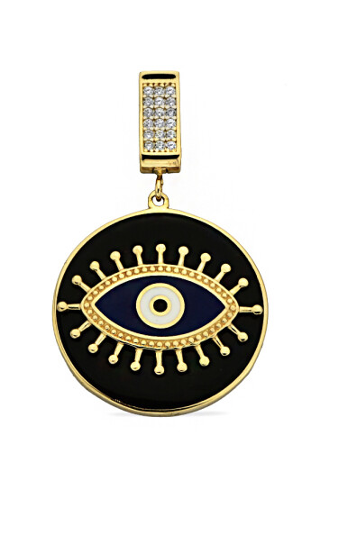 14 Ayar Altın Mineli Göz Kolye Ucu