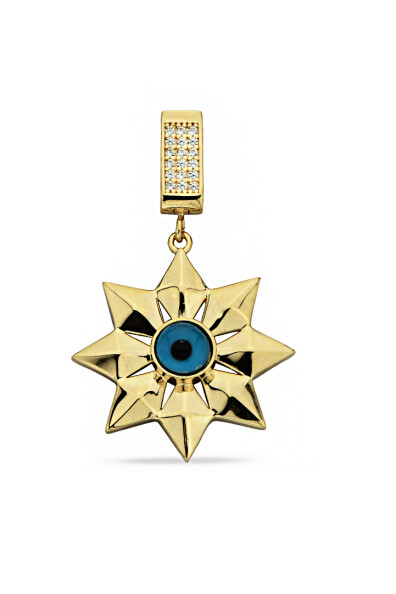 14 Ayar Altın Gözlü Yıldız Kolye Ucu