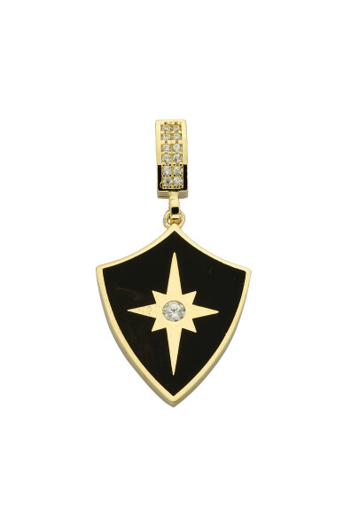 14 Ayar Altın Kalkan Kolye Ucu