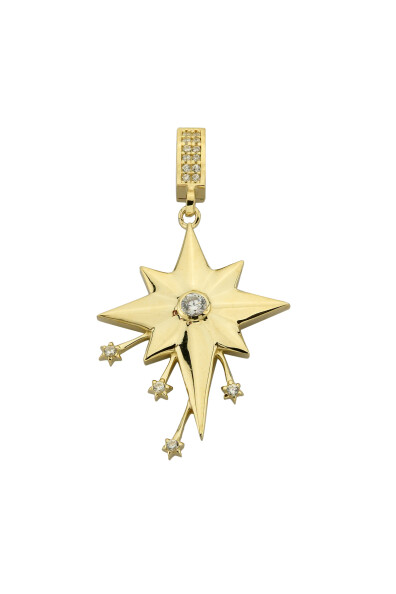 14 Ayar Altın Kuzey Yıldızı Kolye Ucu