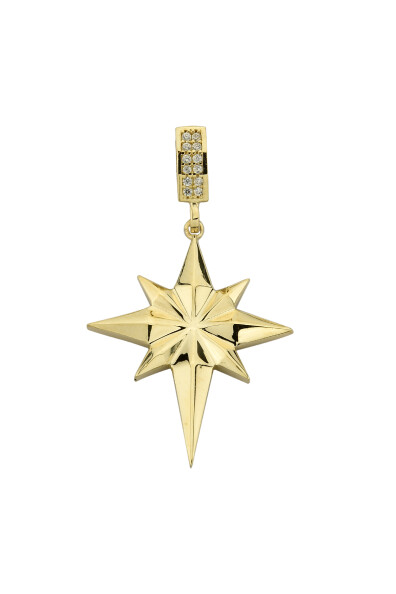 14 Ayar Altın Kutup Yıldızı Kolye Ucu