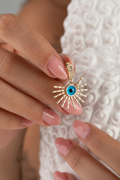 14 Ayar Altın Göz Kolye Ucu