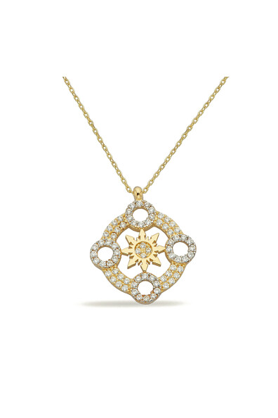 14 Ayar Altın Pusula Kolye