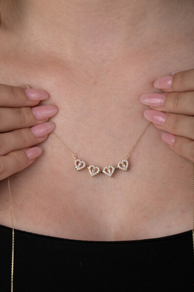 14 Ayar Altın Yonca Kolye