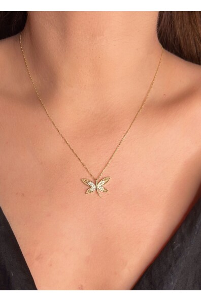 14 Ayar Altın Yusufçuk Kolye