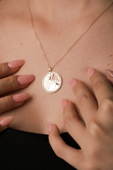 14 Ayar Altın Ağaç Kolye