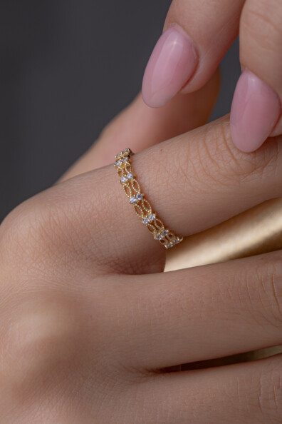 14 Ayar Altın Trend Yüzük