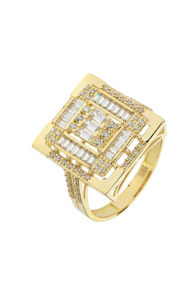 14 Ayar Altın Baget Yüzük