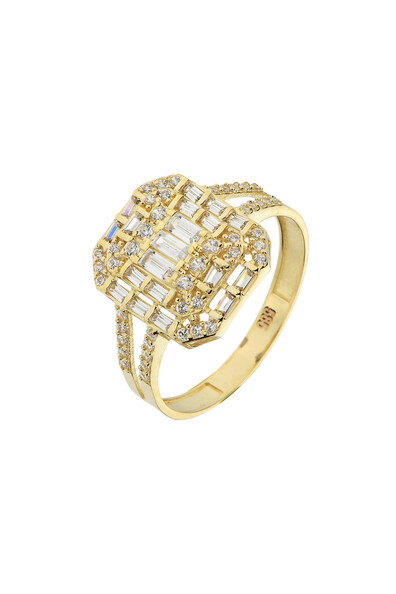 14 Ayar Altın Baget Yüzük