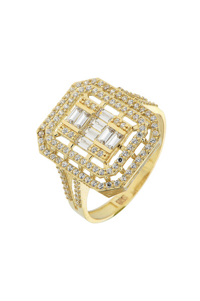 14 Ayar Altın Baget Yüzük