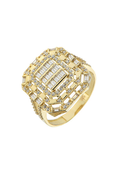 14 Ayar Altın Baget Yüzük