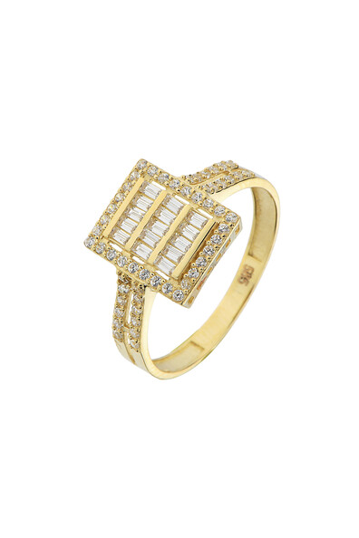 14 Ayar Altın Baget Yüzük