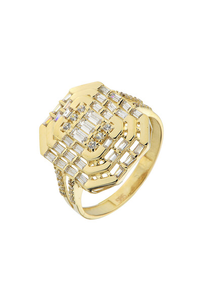 14 Ayar Altın Baget Yüzük