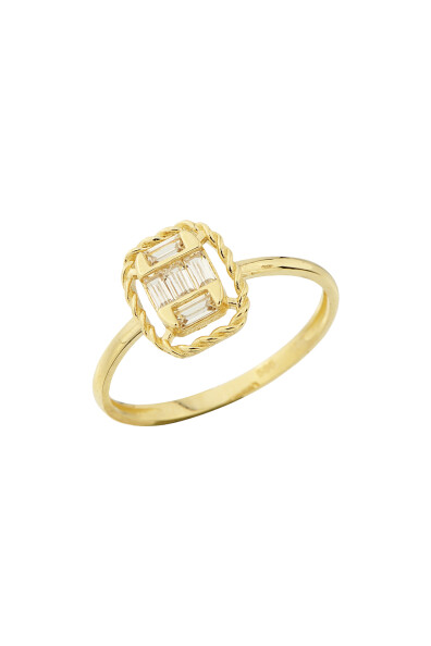 14 Ayar Altın Baget Yüzük