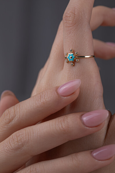 14 Ayar Altın Yıldız Yüzük