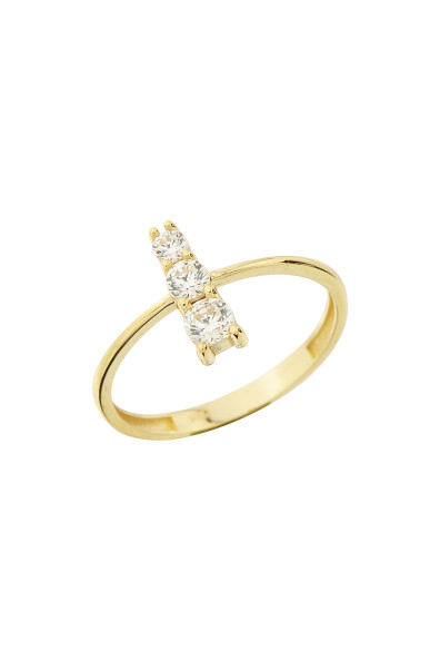 14 Ayar Altın 3 Taş Yüzük