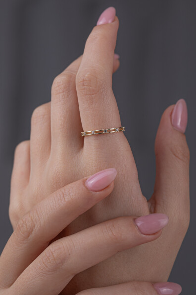 14 Ayar Altın Minimal Yüzük