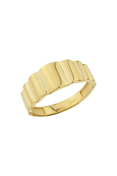 14 Ayar Altın Taşsız Sade Yüzük