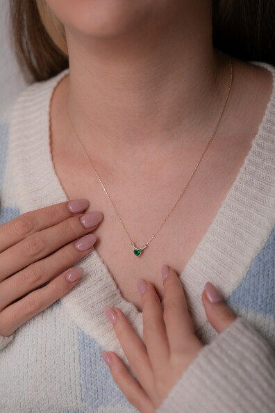 14 Ayar Altın Kalp Kolye