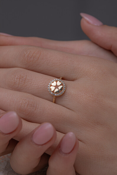 14 Ayar Altın Kalp Yüzük