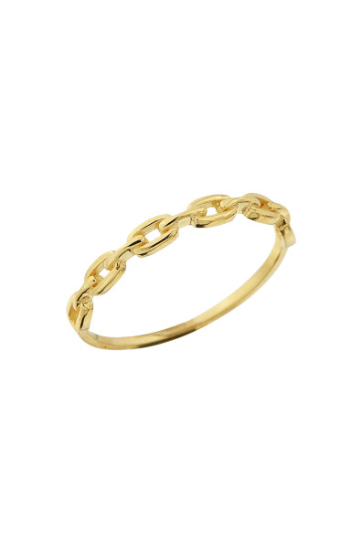 14 Ayar Altın Sade Zincir Yüzük