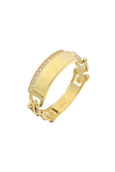 14 Ayar Altın Kişiselleştirebilir Tasarım Yüzük