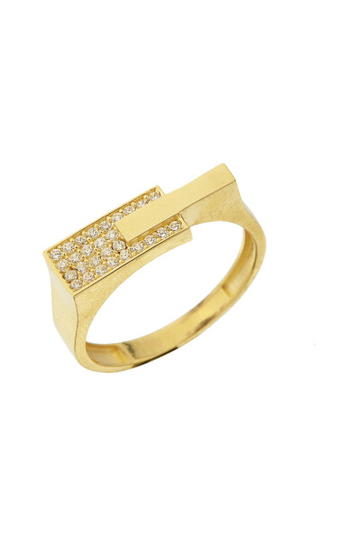 14 Ayar Altın Çubuk Yüzük