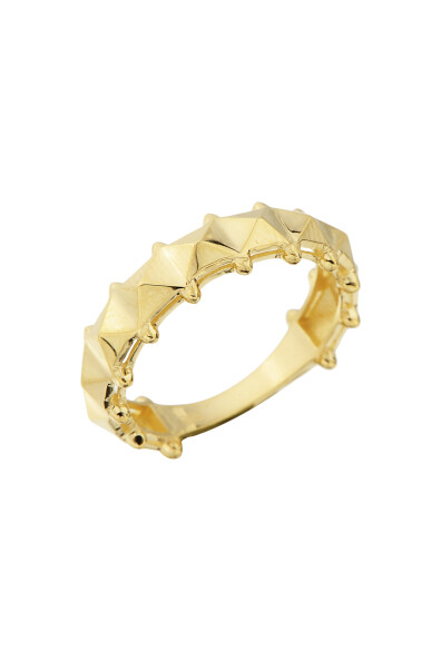 14 Ayar Altın Piramit Yüzük