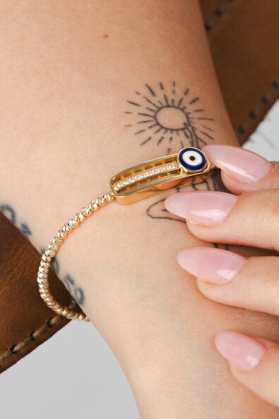 14 Ayar Altın Nazar Kelepçe