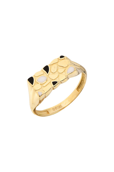 14 Ayar Altın Mermer Yüzük