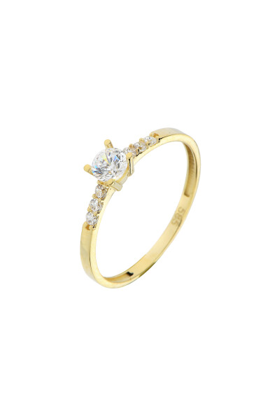 14 Ayar Altın Tektaş Yüzük