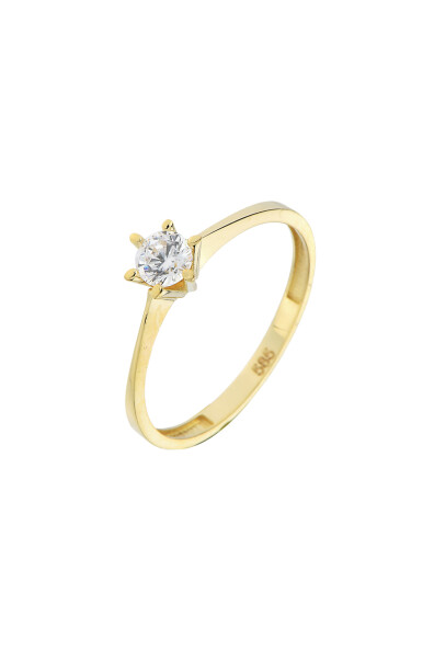 14 Ayar Altın Tektaş Yüzük