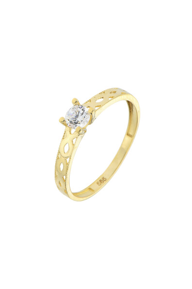 14 Ayar Altın Tektaş Yüzük