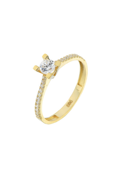 14 Ayar Altın Tektaş Yüzük