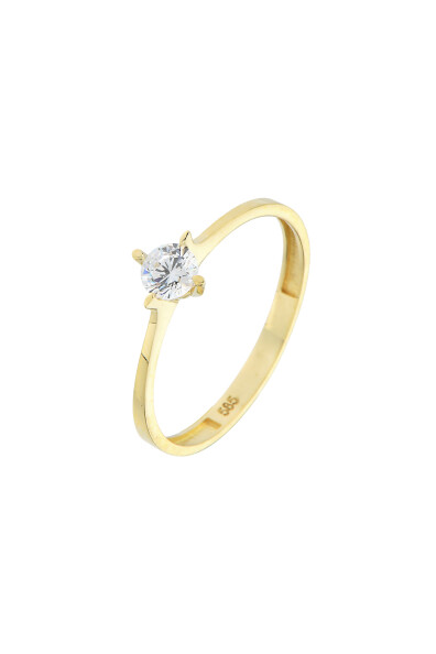 14 Ayar Altın Tektaş Yüzük