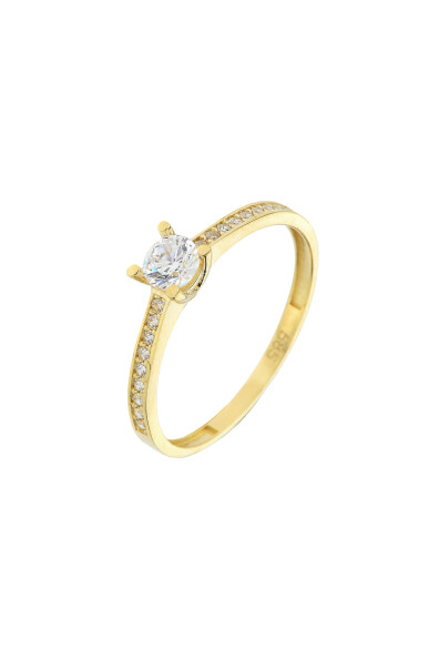 14 Ayar Altın Tektaş Yüzük