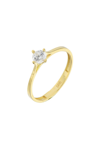 14 Ayar Altın Tektaş Yüzük